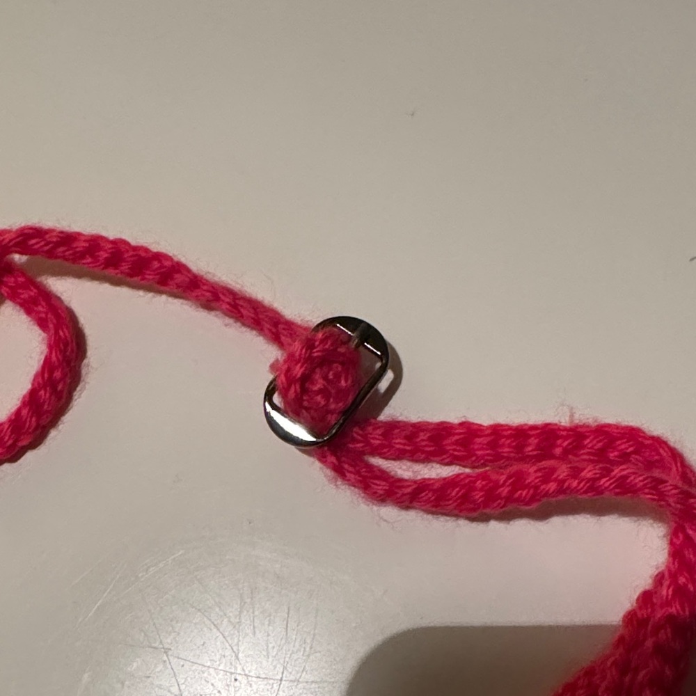 Handcrafted Hot Pink Crochet Crossbody Bag - Picture 12 of 13